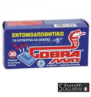 COBRA MAT ΕΝΤΟΜΟΑΠΩΘΗΤΙΚΕΣ ΤΑΜΠΛΕΤΕΣ 30τεμ COBRA MAT ΕΝΤΟΜΟΑΠΩΘΗΤΙΚΕΣ ΤΑΜΠΛΕΤΕΣ 30τεμ