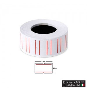 ΕΤΙΚΕΤΕΣ ΕΤΙΚΕΤΟΓΡΑΦΟΥ 21Χ12 ΚΟΚΚΙΝΗ ΡΙΓΑ