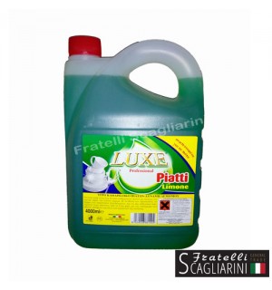 LUXE υγρό πιάτων λεμόνι 4 λίτρα.