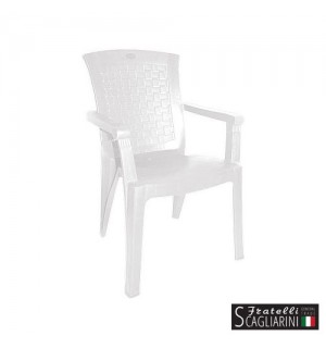 ΚΑΡΕΚΛΑ ΤΥΠΟΥ RATTAN VALERIA ΛΕΥΚΗ