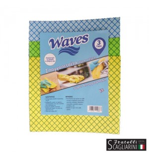 ΠΕΤΣΕΤΑ ΚΑΘΑΡΙΣΜΟΥ WAVES 20X25εκ 3 ΤΕΜΑΧΙΩΝ